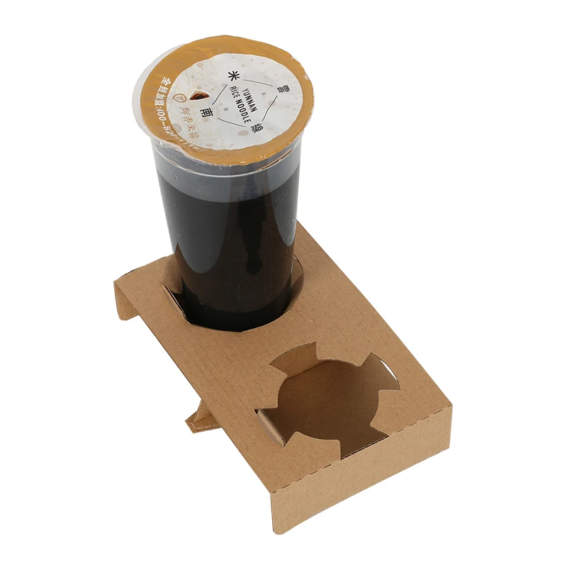  Держатель стакана из гофрированной крафт-бумаги для напитков