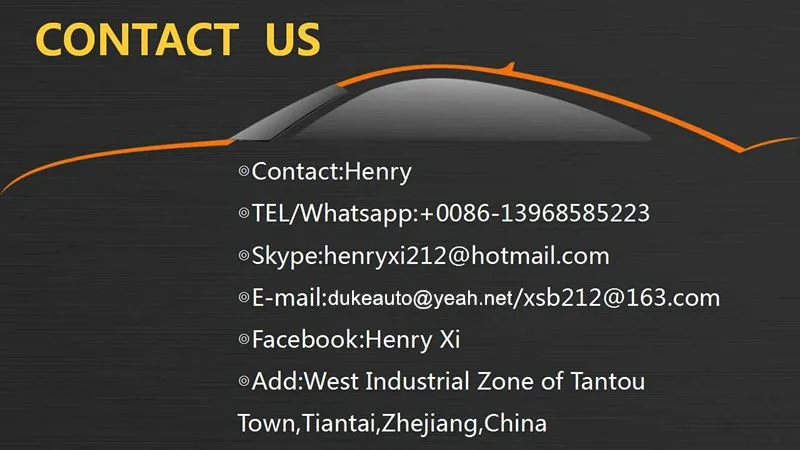 business card of henry