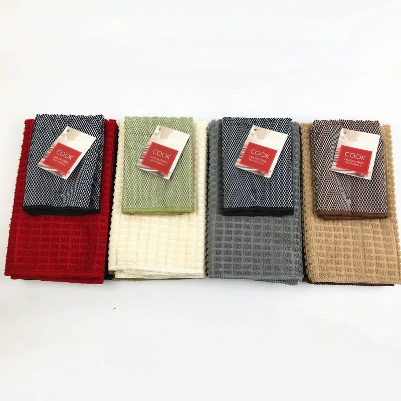 3PK Kitchen Cleaning Cloths Microfiber Cleaning Cloth Set