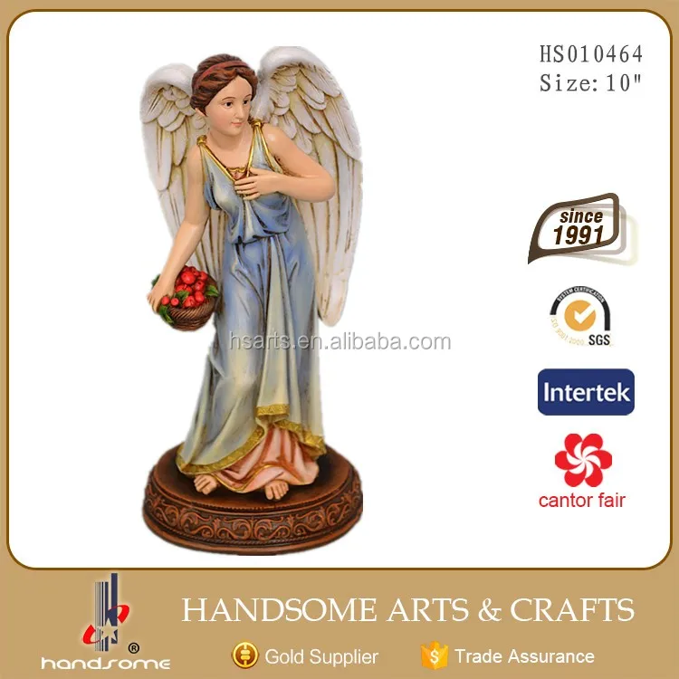 Promotional Personality resin guardian angel with feather small fairy figurines angel statue