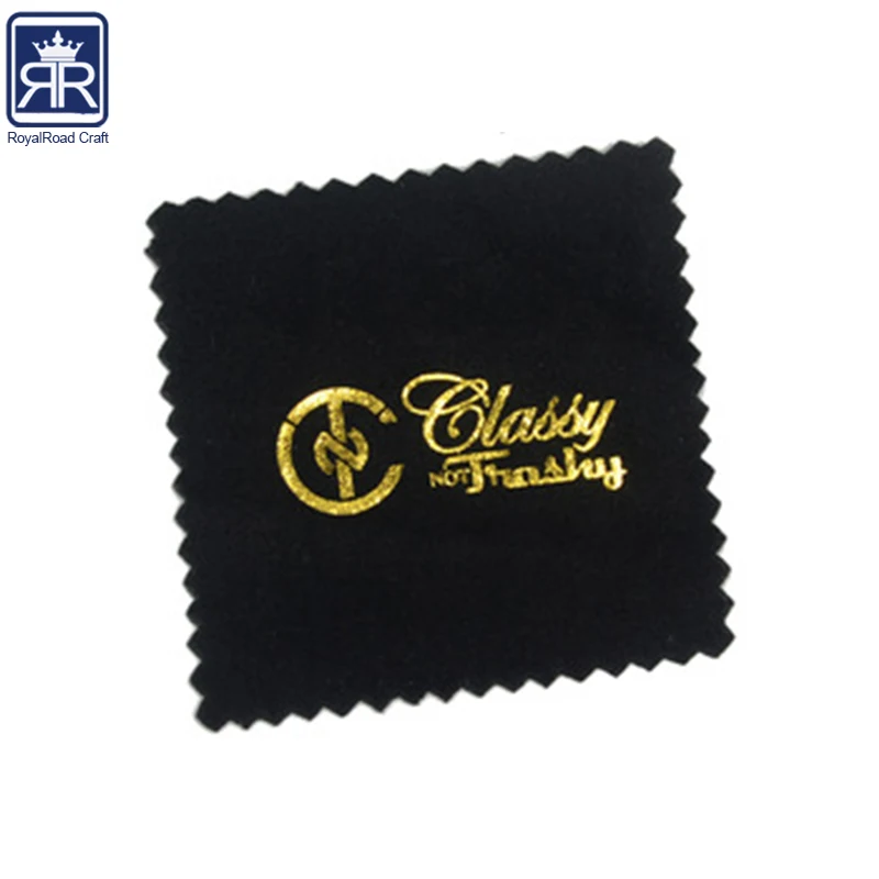
19030404 online shopping Factory Supply Vivid Color Gold Stamp Printing Microfiber Jewelry Polishing Glasses Cleaning Cloth 
