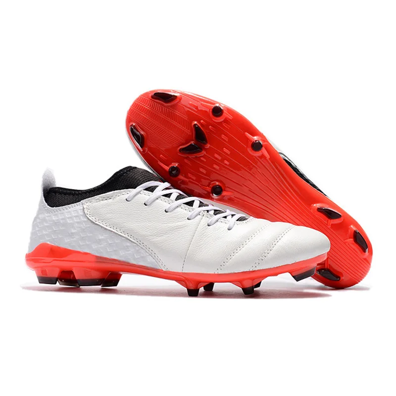 2019 Best sports shoes edition genuine leather soccer sports men football shoes