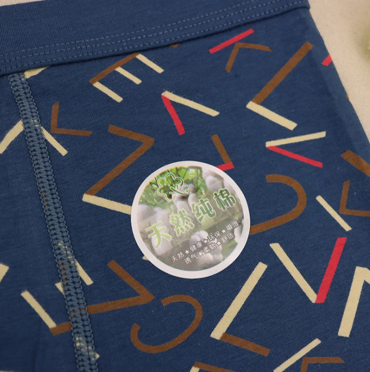 
Wholesale sexy men brief organic cotton middle waist pure color big size young mens underwear boxer 