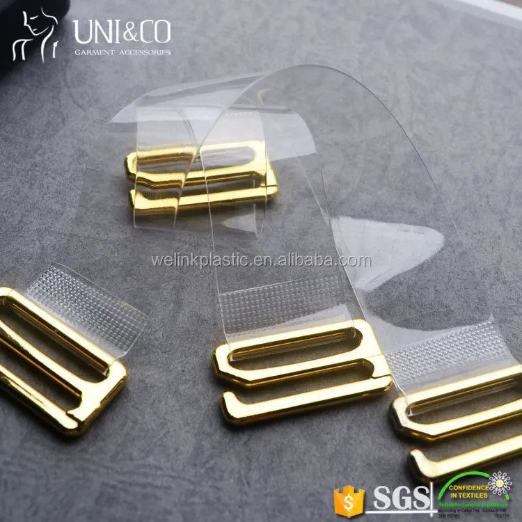 Durable Wholesale Fashionable Sexy Strapless TPU Clear Elastic Bra Strap with Adjuster