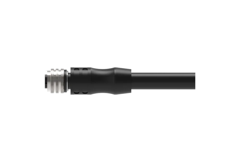 
GSEETECH IP67 M12 S-code Female Straight 90 Degree PRE-MOULDING cable power Connector With Shield Wire 