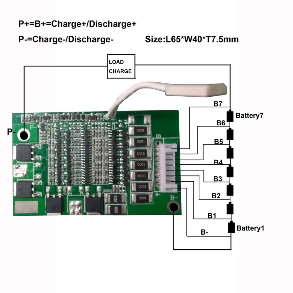  7S батарея bms 25 9 V 10A Li-Ion литиевая Защитная печатная плата