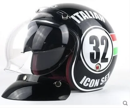 
Helmet motorcycle dot approved miniature classic motorcycle helmet open face 