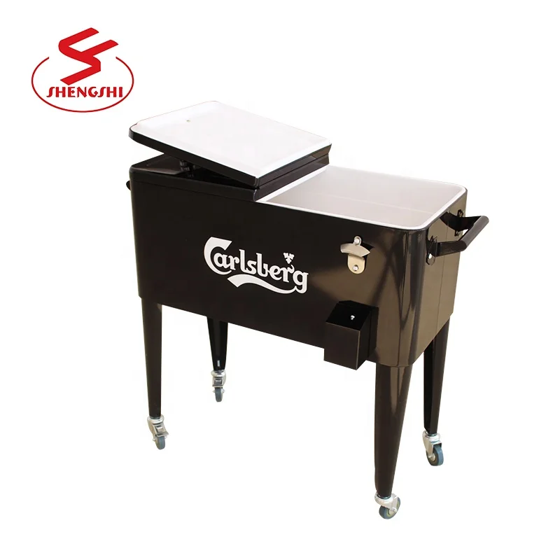 patio party drink rolling ice chest cooler box