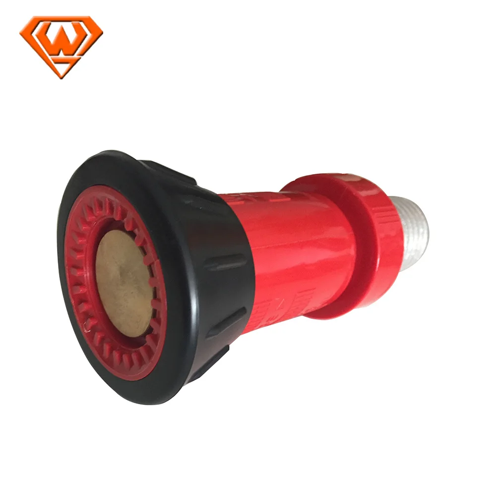 Fire Hose Nozzle , 1-1/2 In Black With Aluminum Quick Coupling