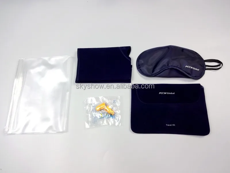 Customized Airline Amenity Kit Travel Pillow Set