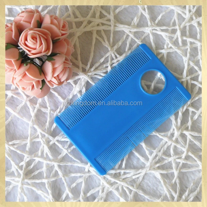 Double Sided Plastic Human Hair Lice Nit Louse Comb With Magnifier Glass