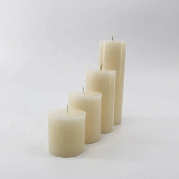 Mega Unscented Hand Poured Round Premium Decor Pillar Candle