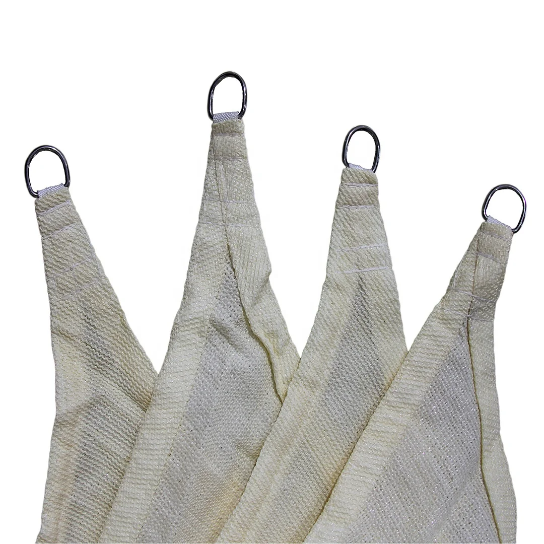 Supplier Cream color Flat wire 180GSM 100% Virgin HDPE add uv stabilized sun shade sail net