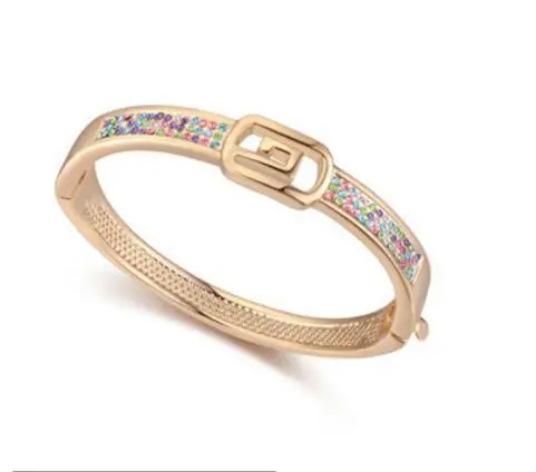 
Europe & USA sell lots of creative belt high-end real gold plated bracelet crystal bracelet 