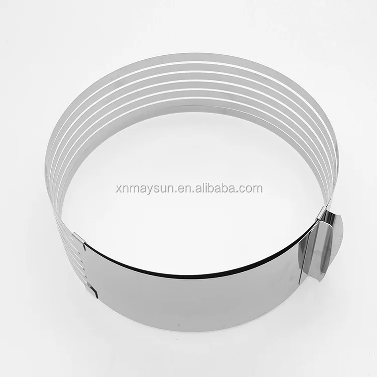Adjustable 9 to 12 Stainless Steel bakeware Layer Cake Slicer Kit Mousse Mould Slicing Cake 6-8inch