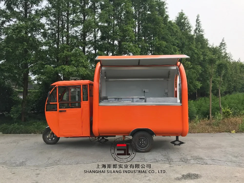 Electric tricycle food cart vending mobile food cart/Hot dog vending truck for ice cream