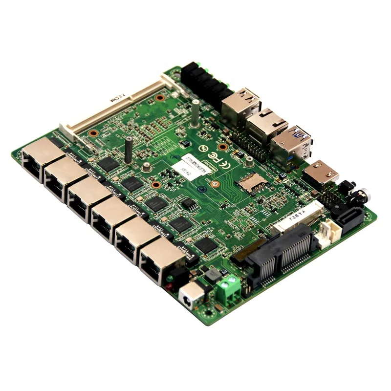 6 LAN firewall router industrial mini itx motherboard with intel I7-4500U processor support pfsense function