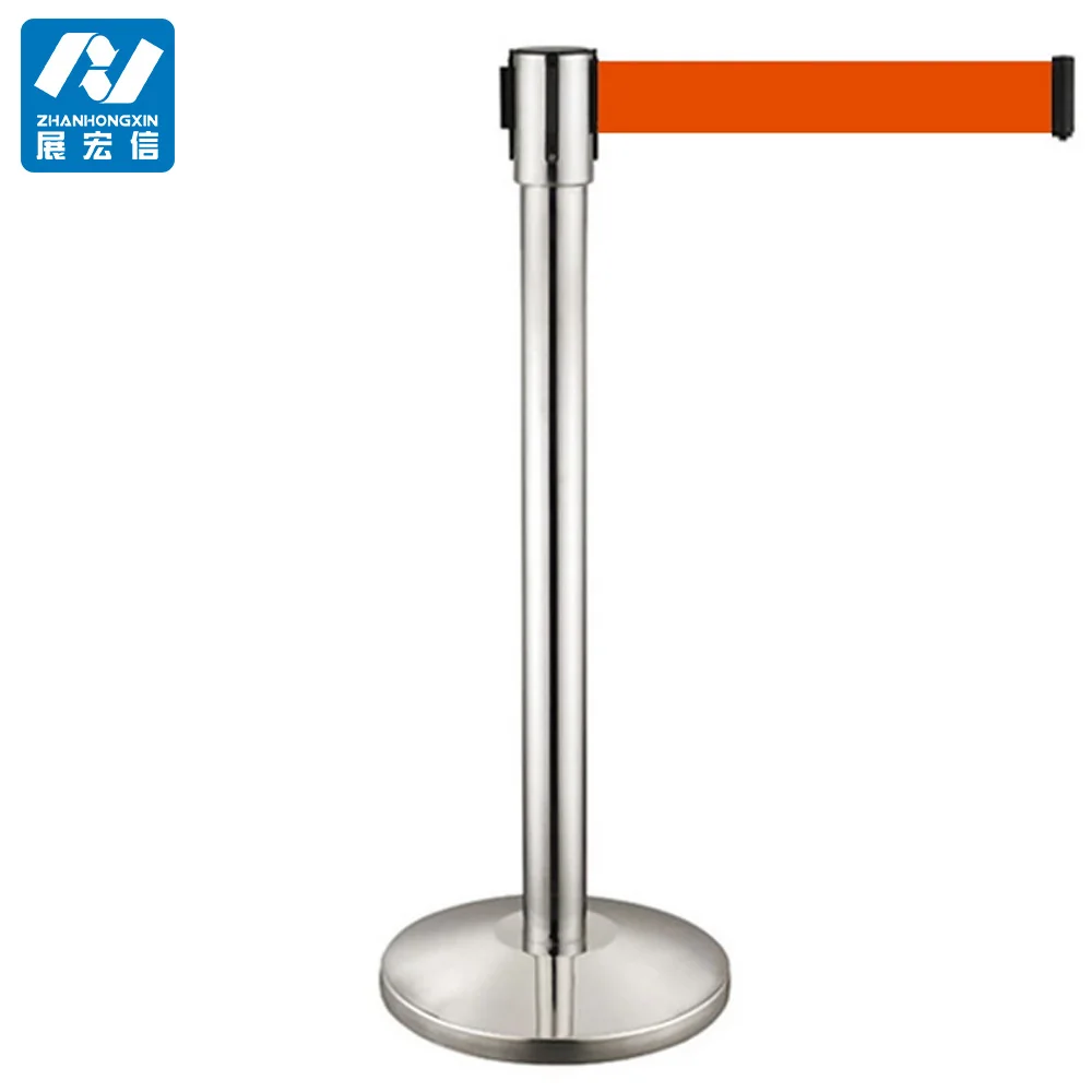 Basic Crowd Control Belt Barrier Stanchion for Bank Queue Line Control