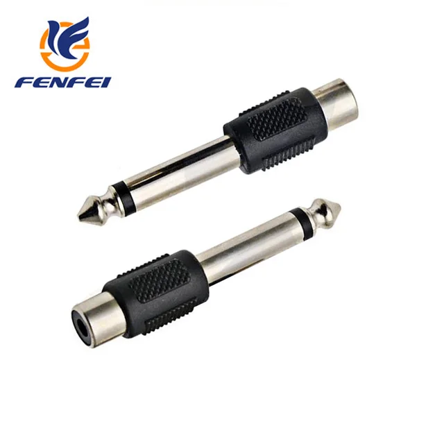 6.35 mm mono plug to RCA jack