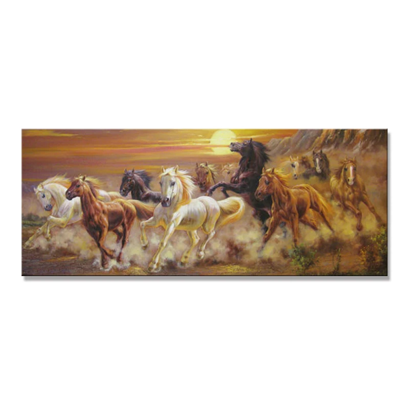Wholesale Handmade 8 Horses Painting Horses In Acrylic