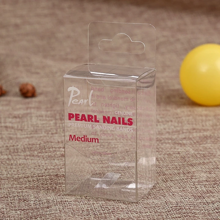 Custom logo clear PVC boxes for gel polish bottle Wholesale nail polish packaging box