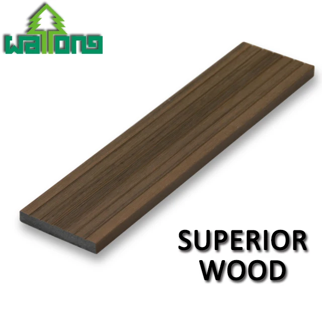 The most popular no pollution composite flooring teak color wpc decking