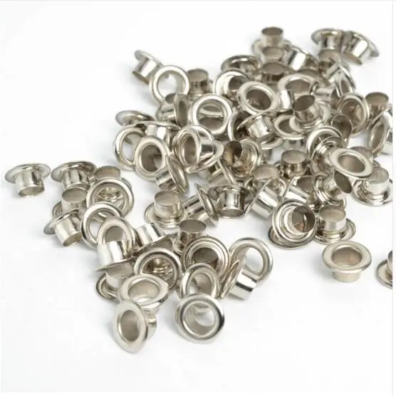 1000pcs/bag Silver Eyelets Round Inner Hole 5mm Metal eyelets For Scrapbooking DIY garment clothes Sewing eyelets