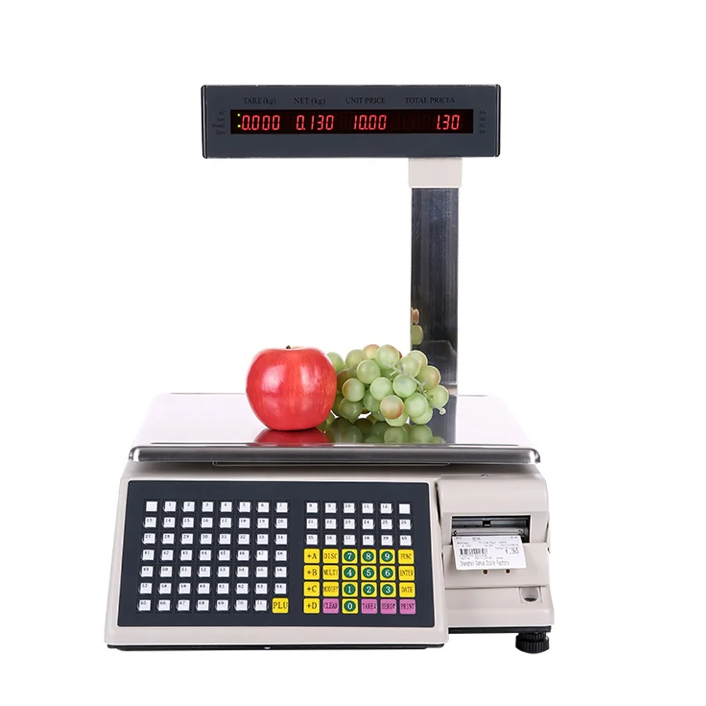 New Arrival Electronic Digital Barcode Price Computing Printing Weighing Scale with Barcode Printer