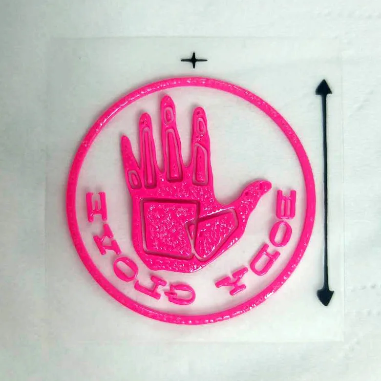 custom silicone 3d heat transfer patch made for garment