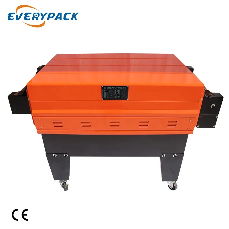 thermal type 4525 shrink packing machine sleeve wrapping PE,PVC ,BOPP shrink  machine