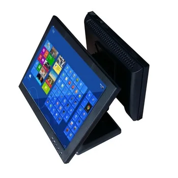 Great quality Dual screen display 15 inch touch monitor LED touch screen monitor for business
