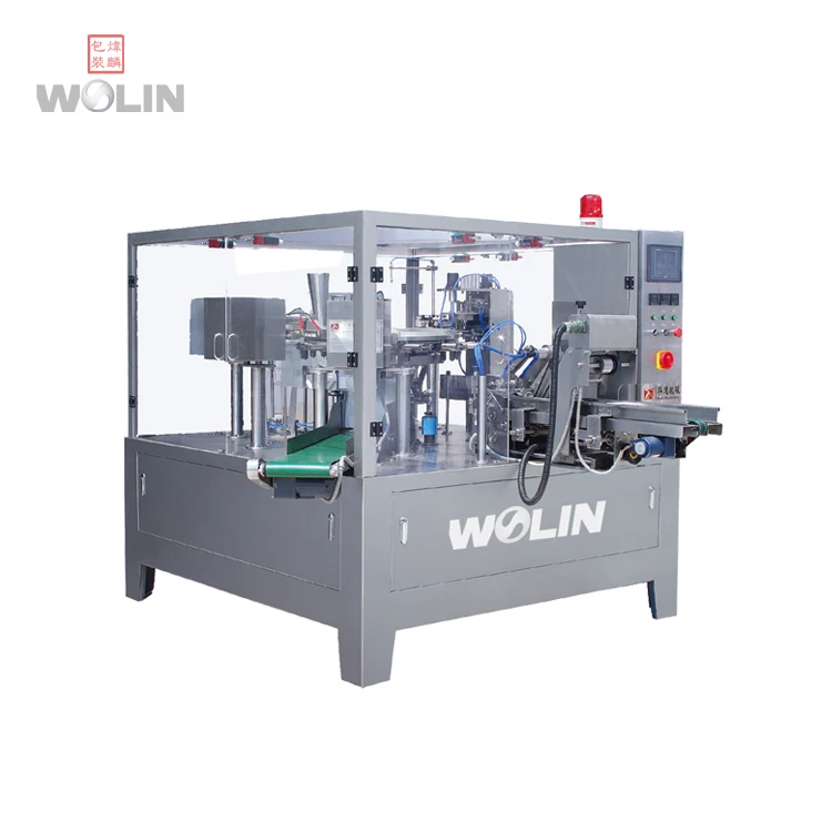 Weighlin full 2 24 head weight filler rotating rotary 8 station pouch packing machine packaging line mixed oats nuts snacks