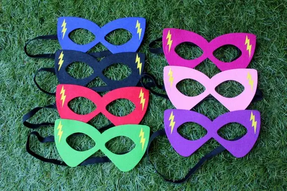 New design halloween christmas super hero party felt superhero felt mask