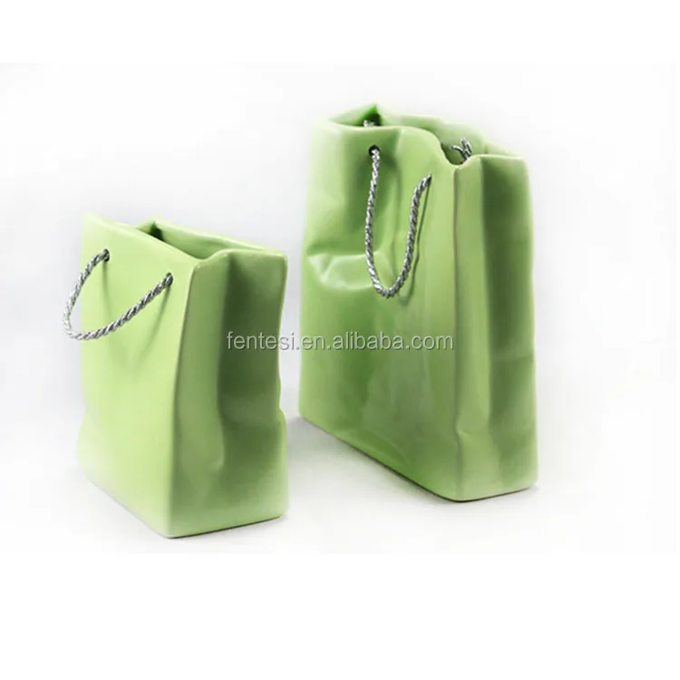 Новый дизайн горячей продажи доставка сумка форма керамическая ваза