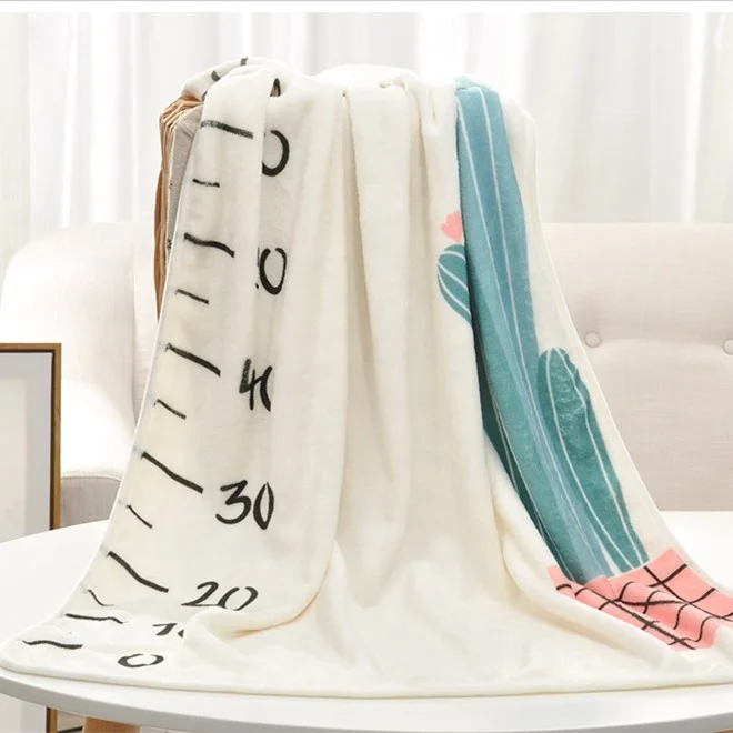 
2019 Hot sale flannel fleece baby blanket newbon baby photography cotton muslin swaddle monthly milestone blanket 