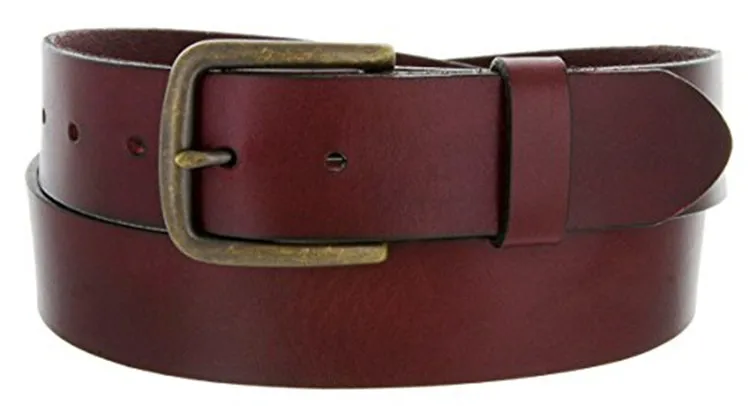 Повседневный мужской ремень из натуральной кожи под заказ с пряжкой с язычком