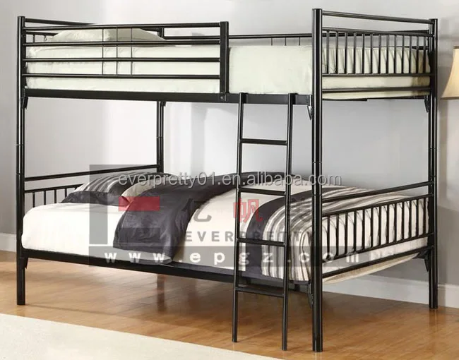 School Dormitory or Amry use Furniture Standard Size Pupil Metal Bunk Beds with Ladder and Guardrail for Student or Soldier
