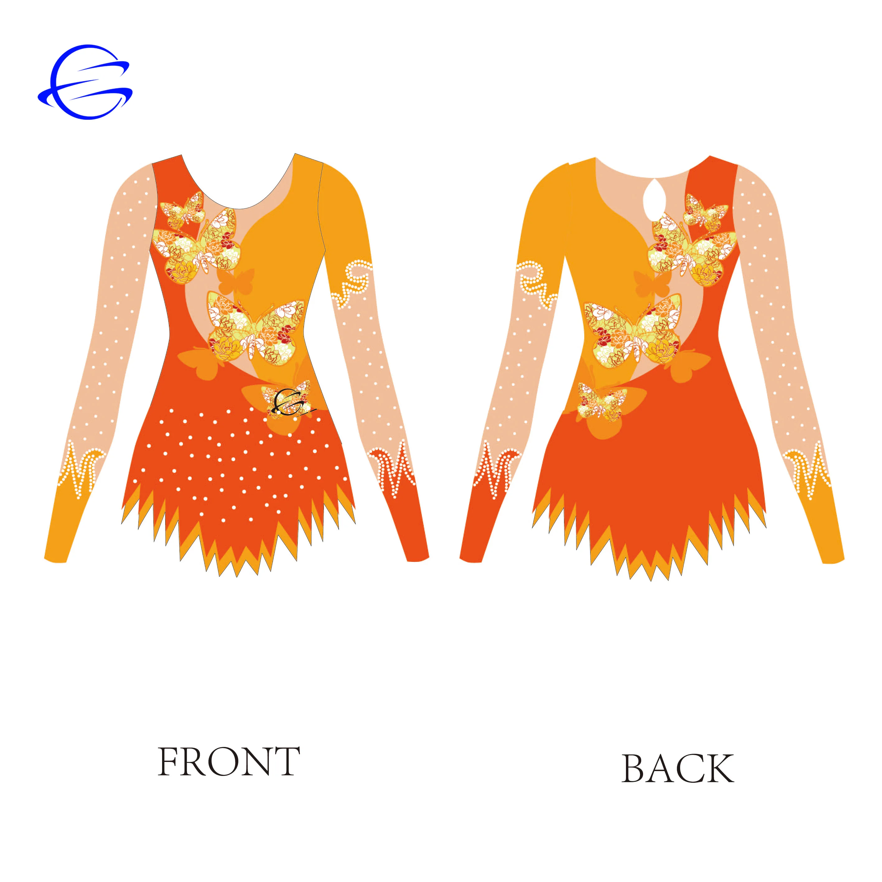 Custom Your Own Design Breathable Custom Long sleeves Digital Sublimation Spandex Fabric  Women Gymnastic Leotard