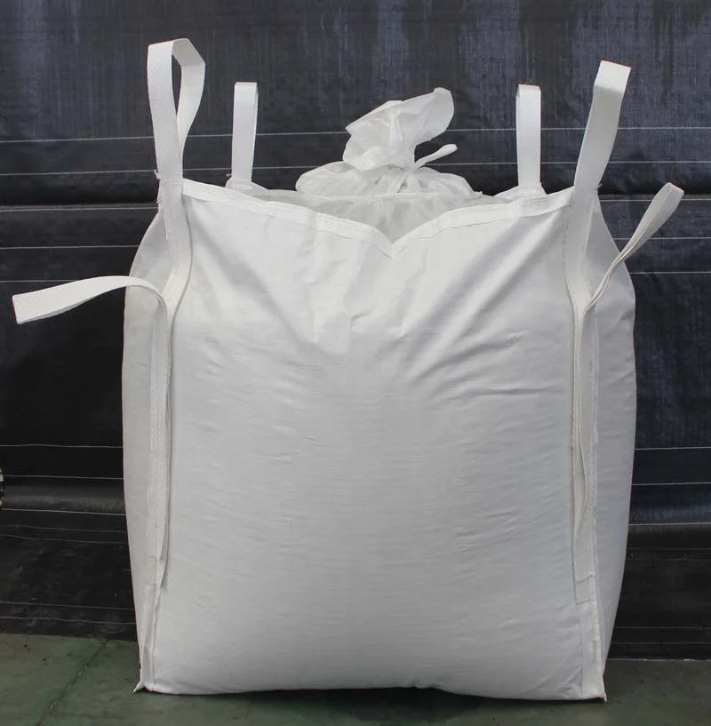 piping belt PP big bulk bag FIBC packing for 1000kg lime or calcium carbonate safety factor 5:1 high UV treated