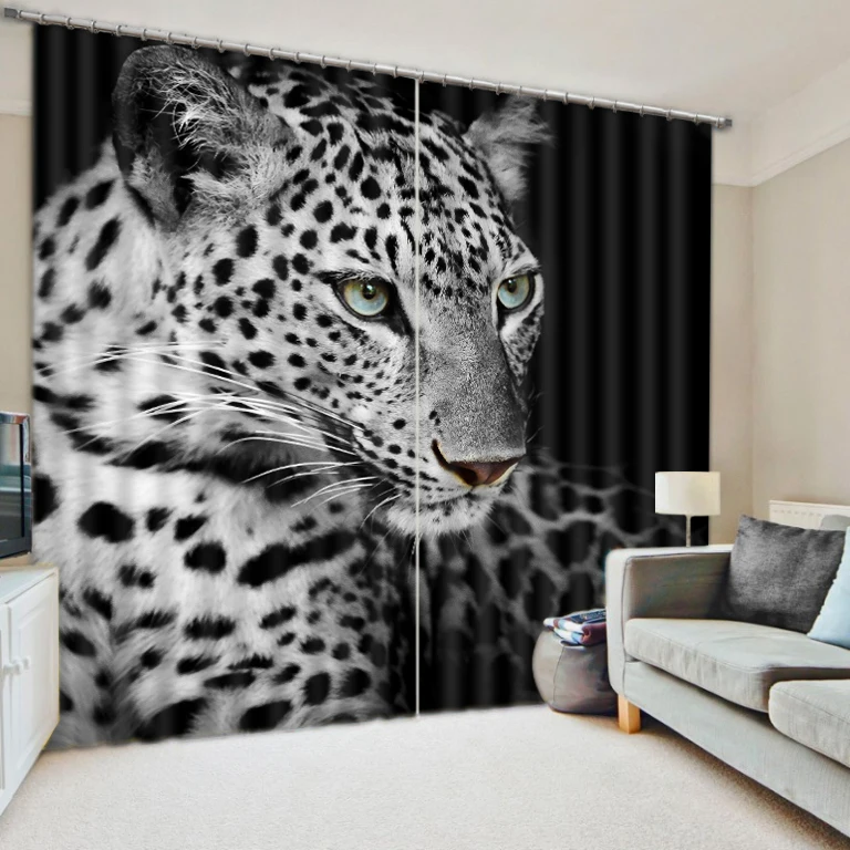 
Drapes Luxury Wholesale Animal Design 3D Digital Printed Water Blackout Blind Window Curtain 