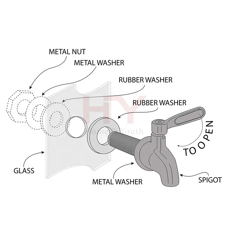 Сменный дозатор напитков из нержавеющей стали (полированная отделка)
