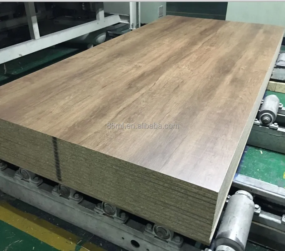
18mm double side wood color veneer texture laminated particle board 