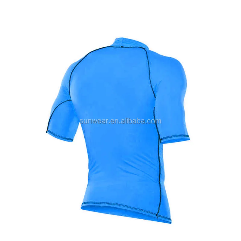 200pcs OEM Customized brand Sports uv Rash shirt uv protective men swim shirt top compression MMA uv swim vest