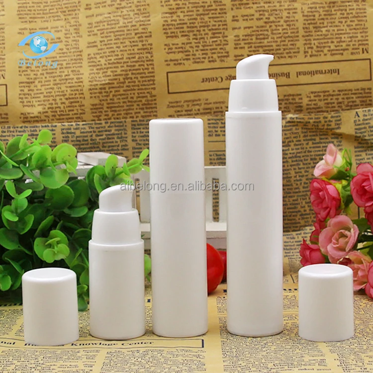 IBELONG Wholesale  white 15ml 30ml 50ml PP plastic airless pump bottle cosmetic for serum