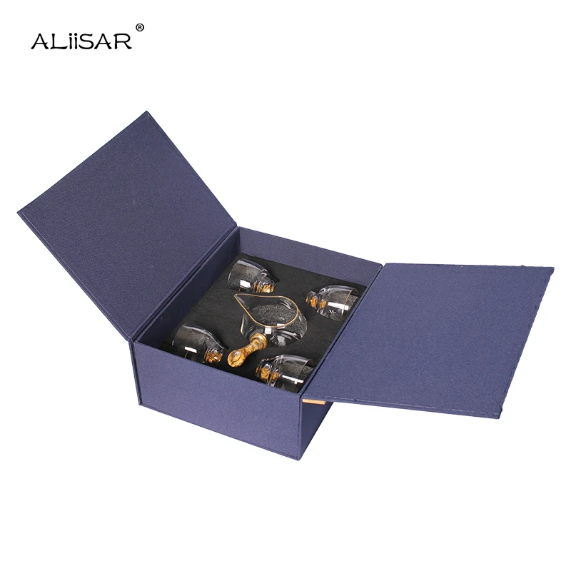 Хит продаж, высококачественные роскошные наборы хрустальных чайных чашек ручной работы