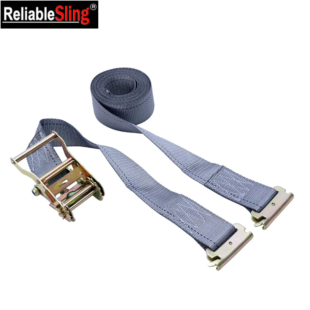 Зажимные ремни с трещоткой E-Track, 2 дюйма х 16 дюймов, грузоподъемность 6000 фунтов