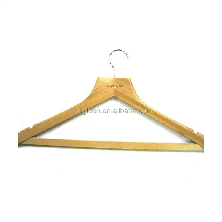 Luxury Custom Logo Unique Heavy Duty Suit Coat Clothes Non-Slip Wooden Hangers