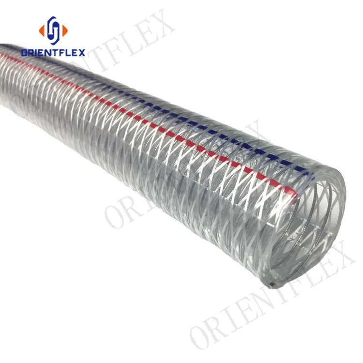 
Cheap bendable no smelling use pvc spiral steel wire reinforced suction water hose manufacturer supplier 