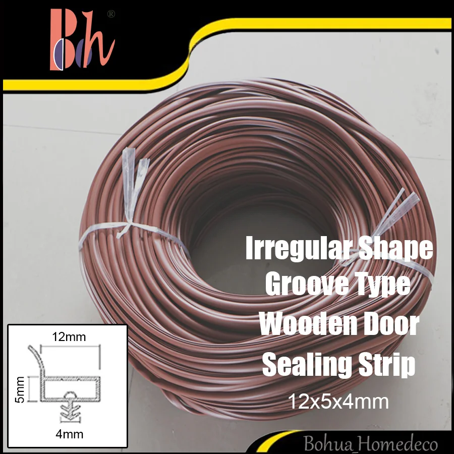 Y016 12x5x4mm Extrusion PVC Extruded Rubber Seals Sealing Strips Wooden Door Window Groove Pinchweld TPE Silicone Weather Strip