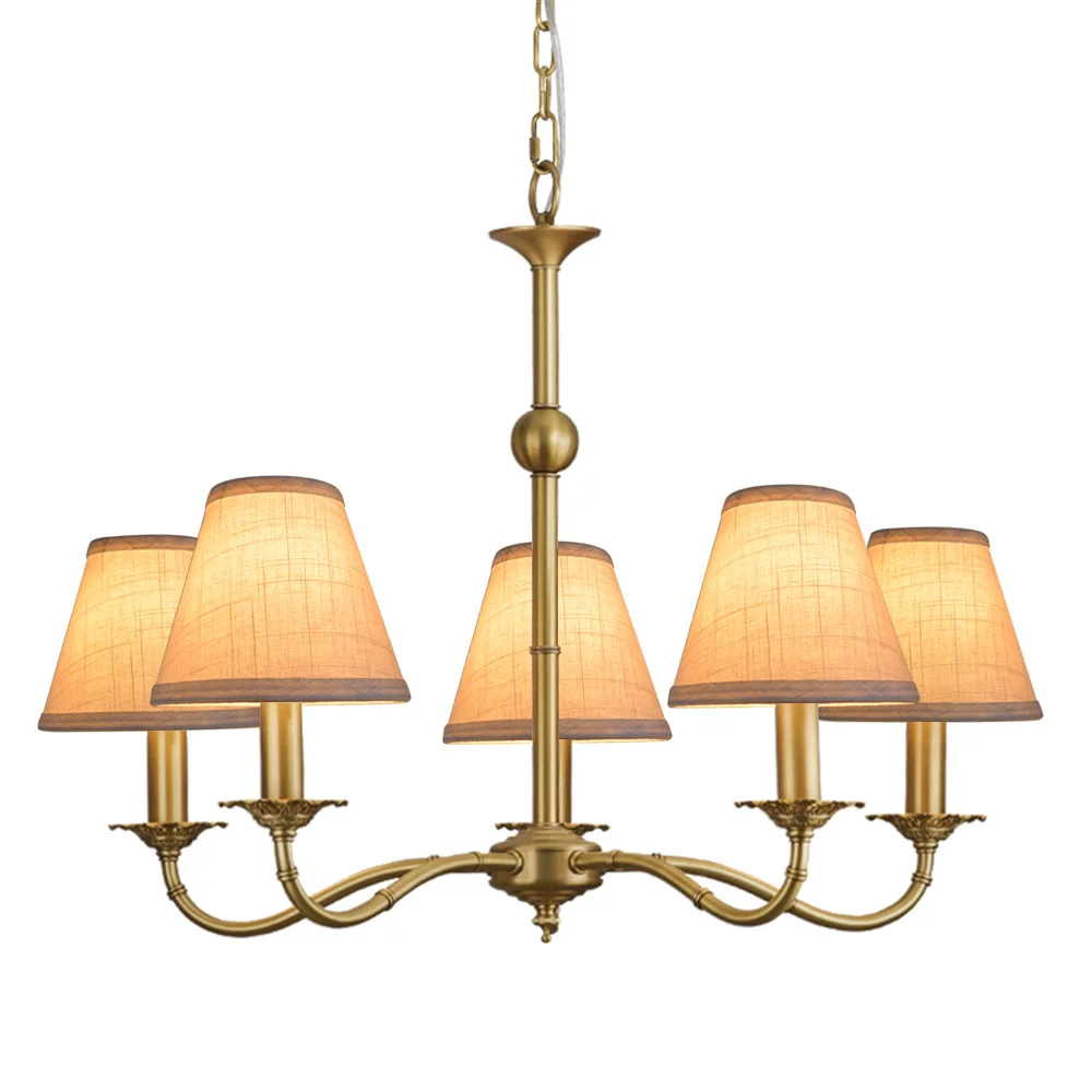 
Promotion cheap bell cone white clip-on fitter hardback wall chandelier fabric lamp shade 
